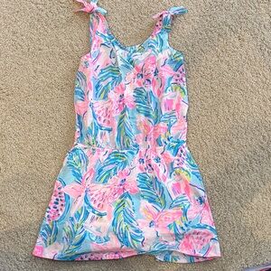 Lilly Pulitzer Pink and Blue Floral Dress/ Romper